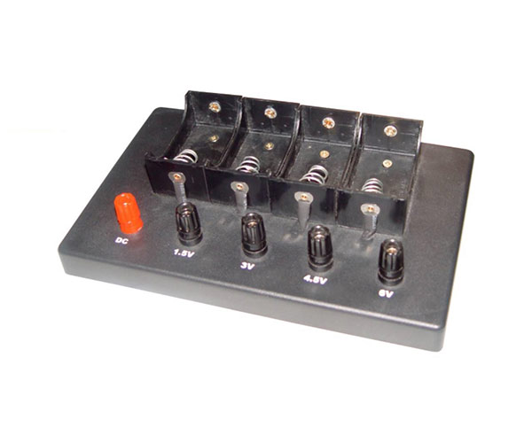 Four Battery Holder with Plug Jacks