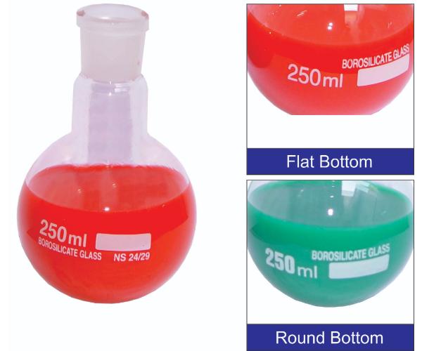 Boiling Flasks Round / Flat Bottom Single Neck