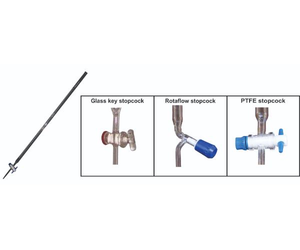 Burette With Glass Key Stopcock/ Rotaflow Stopcock/ptfe Stopcock