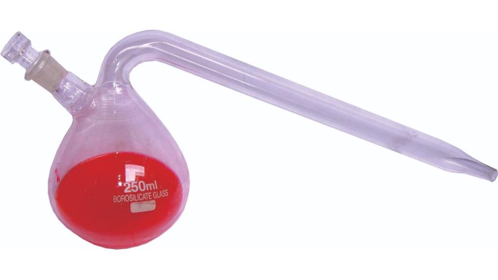 Flask Retort With Glass Stopper