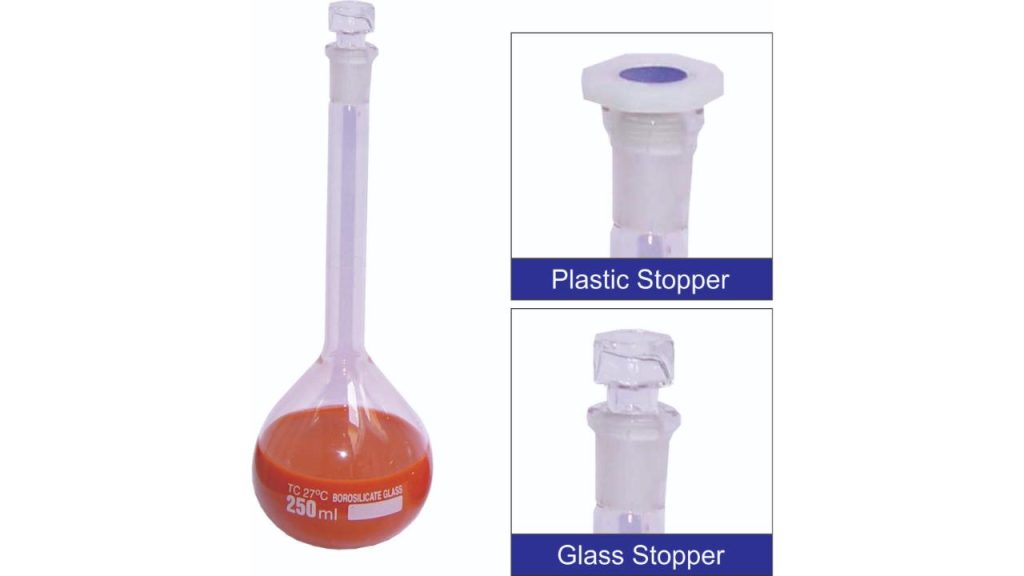 Flask Volumetric Hollow Glass Stopper