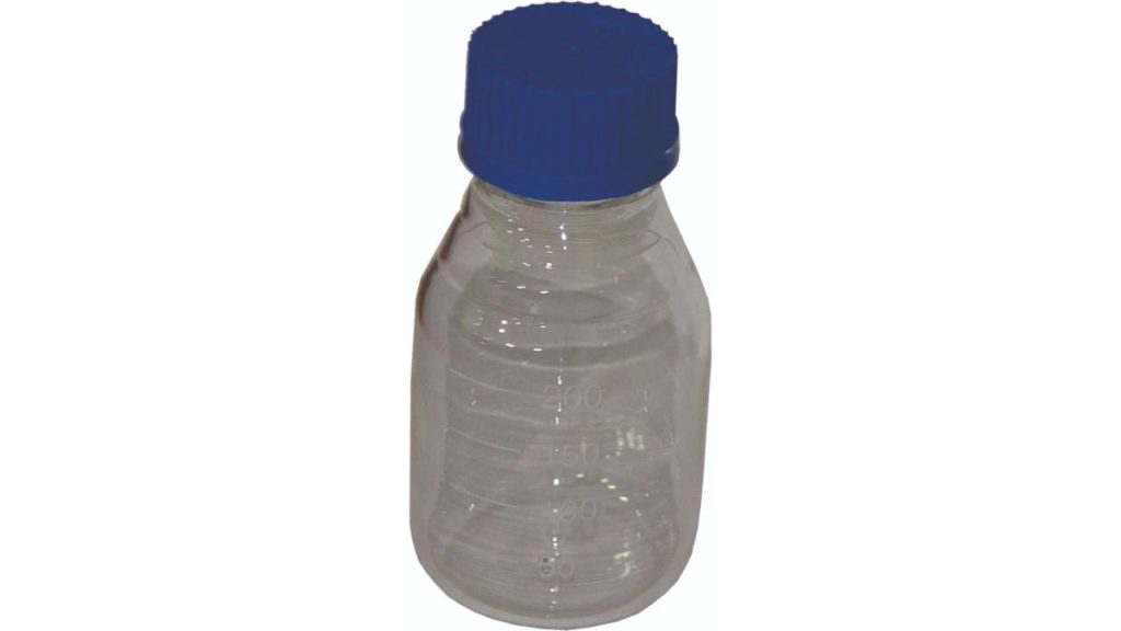 Reagent Bottle Glass Ingratiated Wide Mouth With Plastic Screw Cap