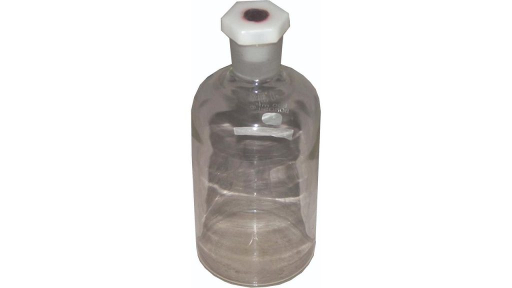 Reagent Bottle Glass With Hexagonal Plastic Stopper