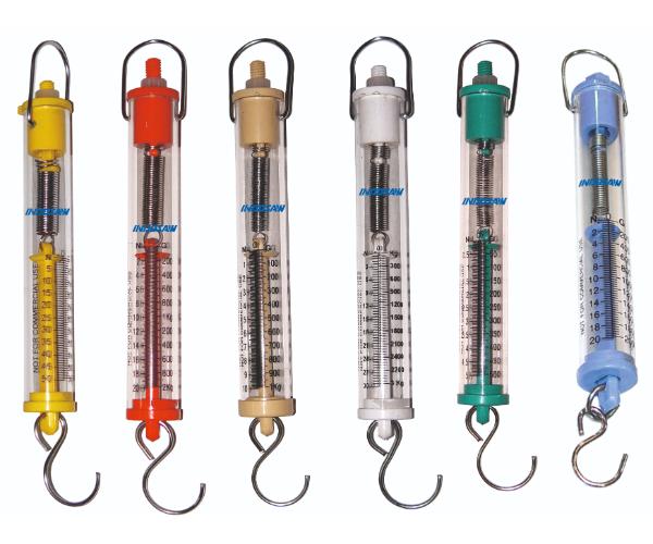 Spring Balance Tubular Plastic Set Of Six