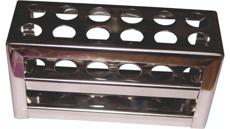 Stainless Steel Test Tube Rack – Lab Tube Holder